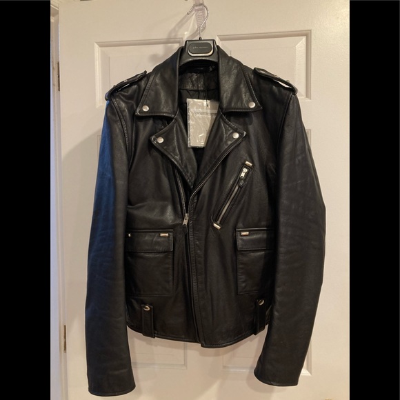 BLK DNM Leather biker Jacket No.65. Size Medium. BNWT - Picture 3 of 15